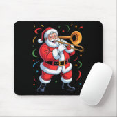 Santa Playing Trombone Funny Holiday Christmas Xma Mousepad (Mit Mouse)