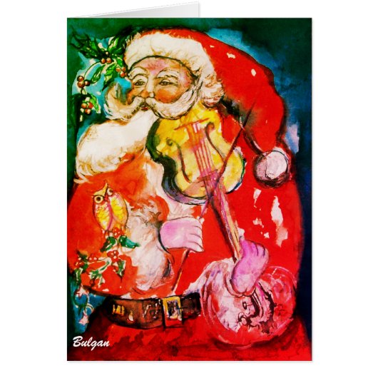 SANTA PLAYING VIOLIN Musikalische Weihnachtsgrüße (Vorne)