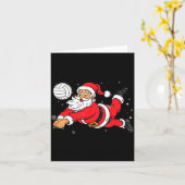 Santa Playing Volleyball Christmas Pajama Cool Srt Karte (Gelbe Blume)