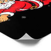 Santa Playing Volleyball Christmas Pajama Cool Srt Poster (Ecke)