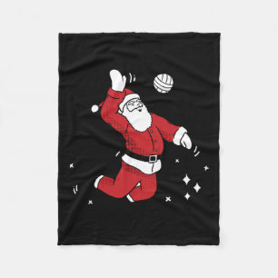 Santa Playing Volleyball Weihnachten Pajama Cool S Fleecedecke