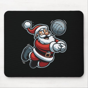 Santa Playing Volleyll Funny Volleyll Spieler Chri Mousepad