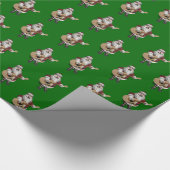 Santa Plays Akcoustikgitarre Geschenkpapier (Ecke)