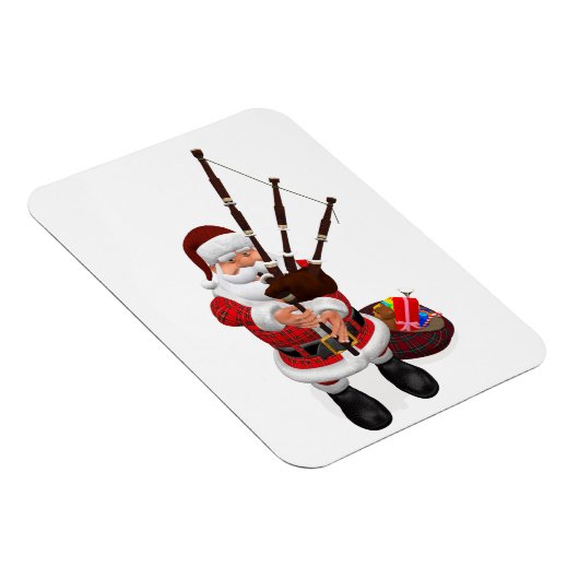 Santa Plays Bagpipe Magnet (Rechte Seite)