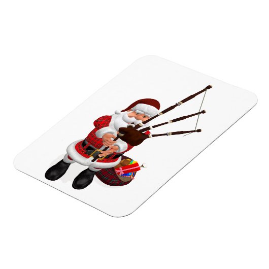 Santa Plays Bagpipe Magnet (Linke Seite)
