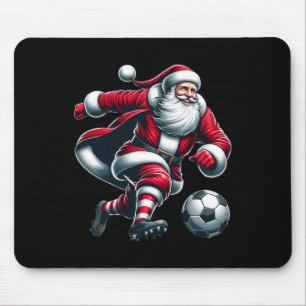 Santa Plays Fußball Sport Weihnachten Frauen Männe Mousepad
