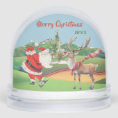 SANTA PLAYS GOLF WITH REINDEER SCHNEEKUGELN (Vorderseite)