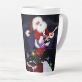 Santa Plays Guitar Milchtasse (Rechte Ecke)