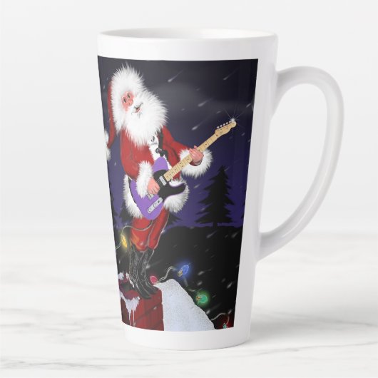 Santa Plays Guitar Milchtasse (Rechts)
