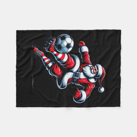 Santa Plays Soccer Christmas Srts Women Men Kids Fleecedecke (Vorderseite (Horizontal))