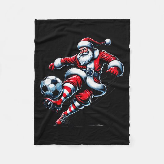 Santa Plays Soccer Christmas Srts Women Men Kids Fleecedecke (Vorderseite)