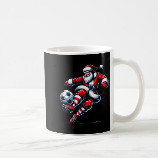 Santa Plays Soccer Christmas Srts Women Men Kids Kaffeetasse (Rechts)