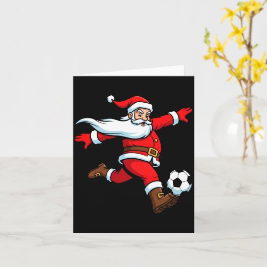 Santa Plays Soccer Christmas Srts Women Men Kids L Karte (Gelbe Blume)