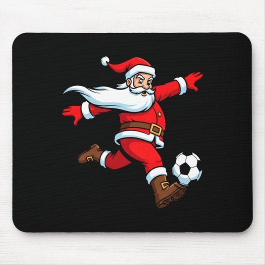 Santa Plays Soccer Christmas Srts Women Men Kids L Mousepad (Vorne)