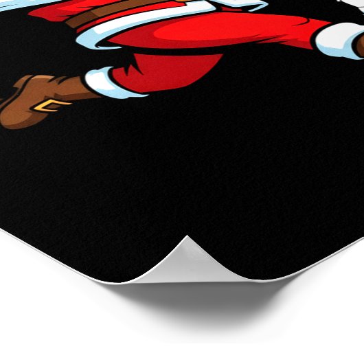 Santa Plays Soccer Christmas Srts Women Men Kids L Poster (Ecke)