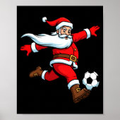 Santa Plays Soccer Christmas Srts Women Men Kids L Poster (Vorne)