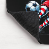 Santa Plays Soccer Christmas Srts Women Men Kids Mousepad (Ecke)