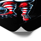 Santa Plays Soccer Christmas Srts Women Men Kids Poster (Ecke)