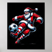 Santa Plays Soccer Christmas Srts Women Men Kids Poster (Vorne)