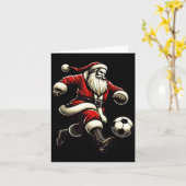 Santa Plays Soccer Srts, Xmas Christmas Women Men Karte (Gelbe Blume)
