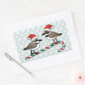 Santa Plovers Rechteckiger Aufkleber (Umschlag)