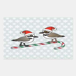 Santa Plovers Rechteckiger Aufkleber