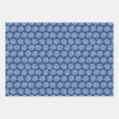 Santa Poinsettia Peppermint Strip Retro Weihnachte Geschenkpapier Set (Vorderseite 2)