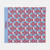 Santa Poinsettia Traditioneller Name Weihnachten h Fleecedecke (Vorderseite (Horizontal))