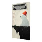 Santa Polar Bär Weihnachten Mini Klemmbrett (Gewinkelt2)