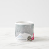 Santa Polar Bear | Beary Christmas Espresso Tasse (Vorderseite)