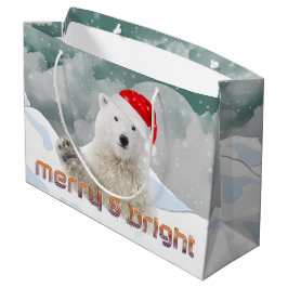 Santa Polar Bear | Beary Christmas Gift Bag Große Geschenktüte