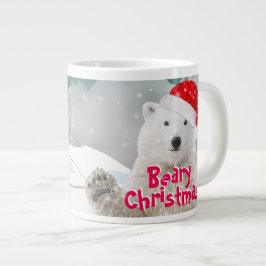 Santa Polar Bear | Beary Christmas Jumbo Tasse