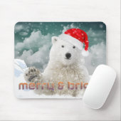 Santa Polar Bear | Beary Christmas Mousepad (Mit Mouse)