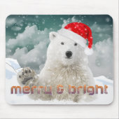 Santa Polar Bear | Beary Christmas Mousepad (Vorne)