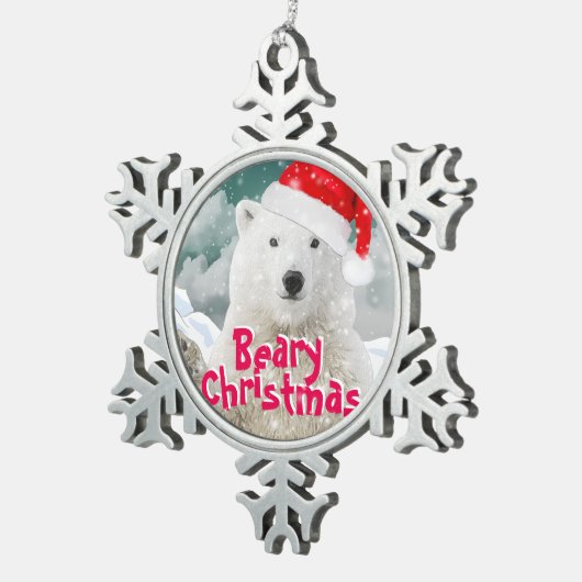 Santa Polar Bear | Beary Christmas Ornament (Rechts)