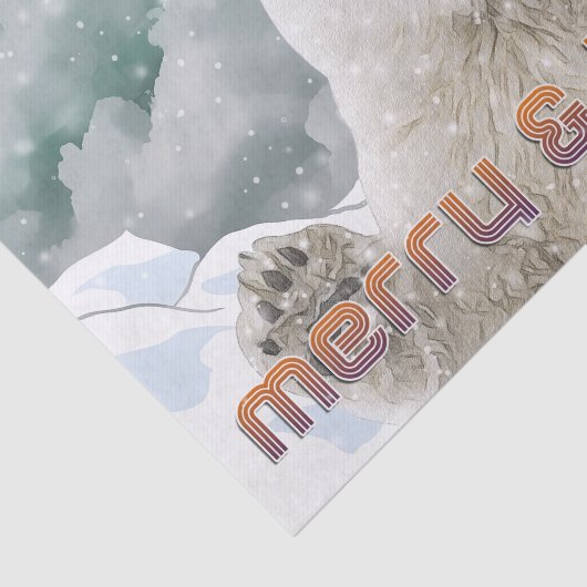 Santa Polar Bear | Beary Christmas Paper Seidenpapier (Ausschnitt)