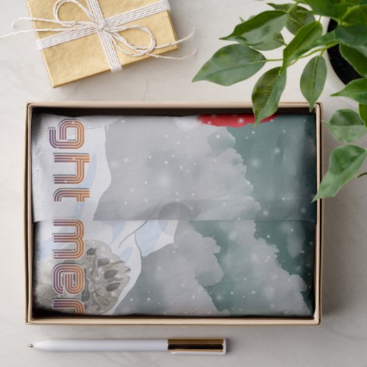 Santa Polar Bear | Beary Christmas Paper Seidenpapier (Geschenk)