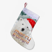 Santa Polar Bear | Beary Christmas Strumpf Kleiner Weihnachtsstrumpf (Vorderansicht (hängend))