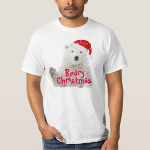 Santa Polar Bear   Beary Christmas T - Shirt
