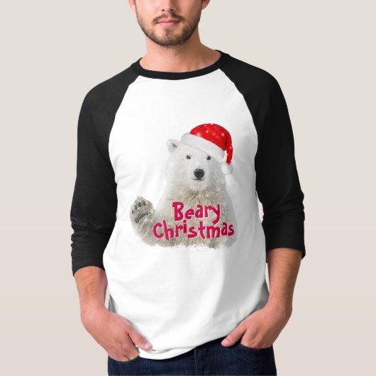 Santa Polar Bear | Beary Christmas T - Shirt (Vorderseite)