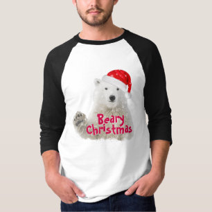 Santa Polar Bear   Beary Christmas T - Shirt