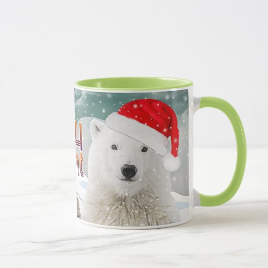 Santa Polar Bear | Beary Christmas Tasse (Rechts)