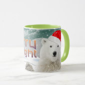 Santa Polar Bear | Beary Christmas Tasse (VorderseiteRechts)