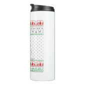 Santa Polar Bear Ugly Weihnachtskrautmatte Thermosbecher (Nach rechts gedreht)