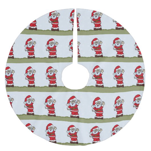Santa Polyester Weihnachtsbaumdecke (Vorderseite)