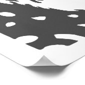 Santa Pop Art Frohe Weihnachtslicht grau Poster (Ecke)