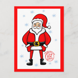 Santa Pose Feiertagspostkarte