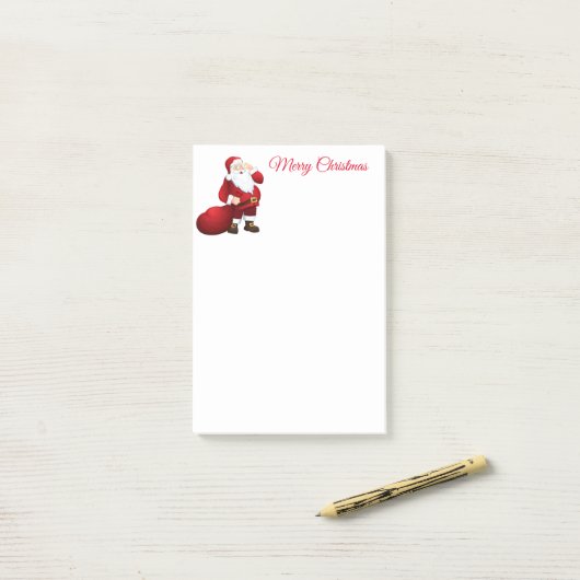 Santa Post it Notes Post-it Klebezettel (Auf Schreibtisch)