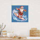 Santa Poster surfen (Küche)