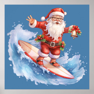 Santa Poster surfen